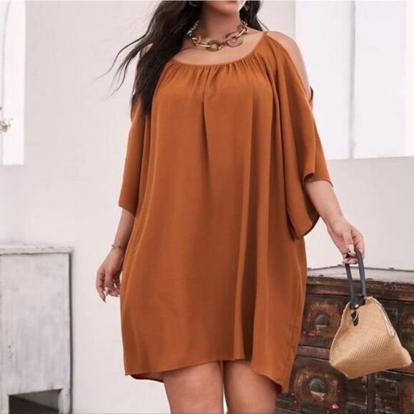Open Shoulder Womens Sheer Dress.    J902 - Picture 1 of 10
